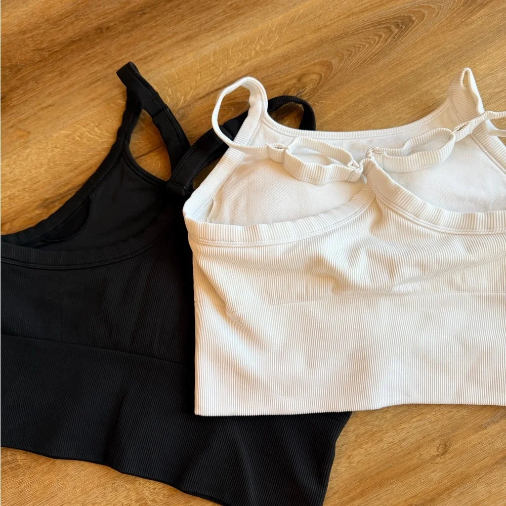 ALO Seamless Ribbed Favorite Bra Tank set of 2 - Picture 2 of 5